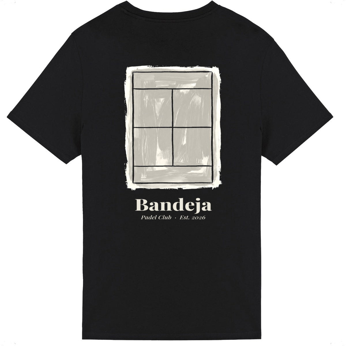 T-shirt leger unisexe padel BANDEJA — Noir - dos_0