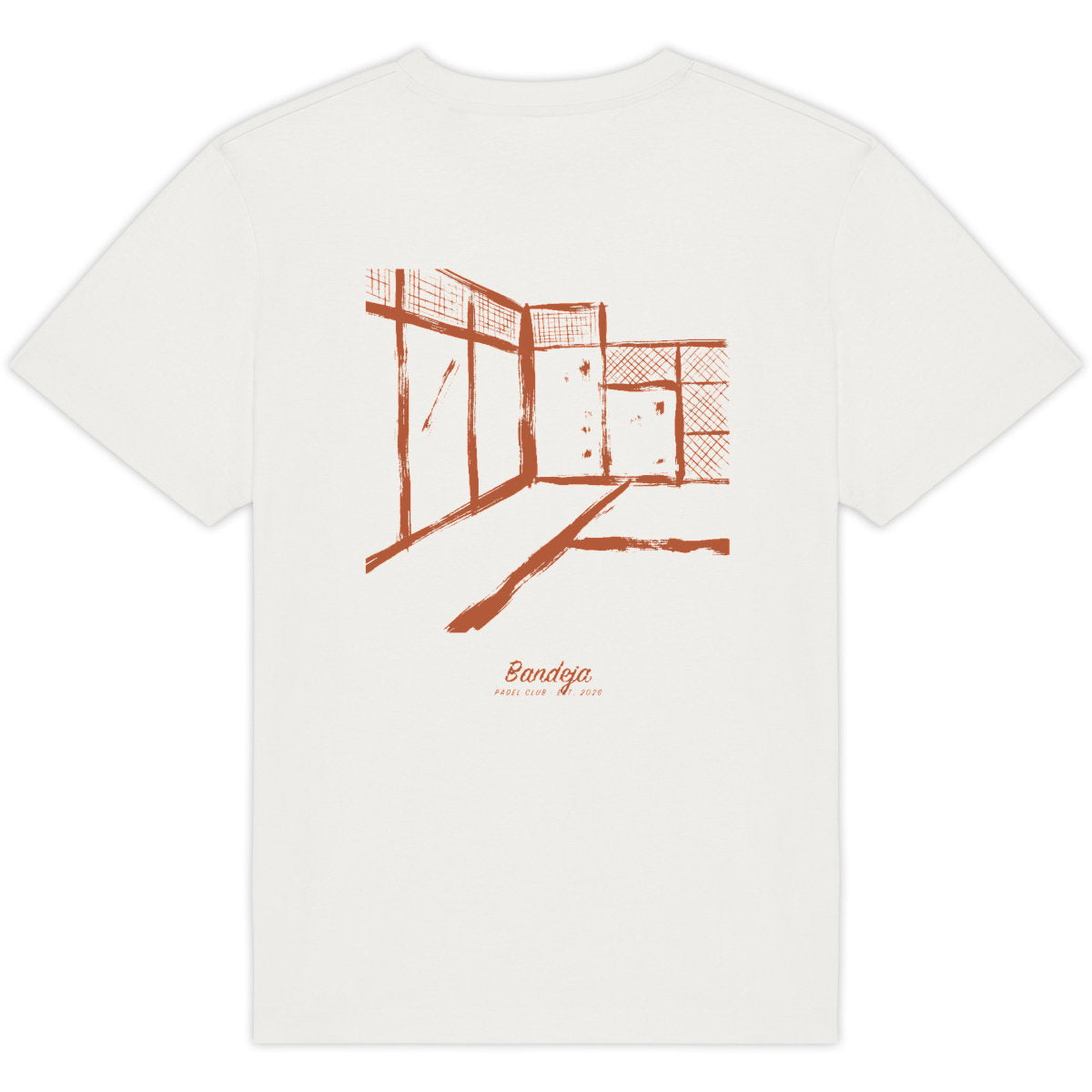 T-shirt padel oversize L'angle — Blanc - dos_0