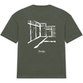 T-shirt padel oversize L'angle — Kaki - dos_0