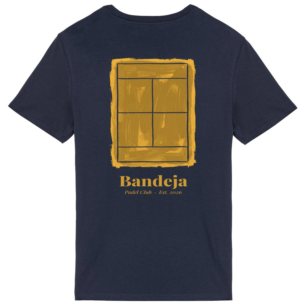 T-shirt leger unisexe padel BANDEJA — Bleu marine - dos_0
