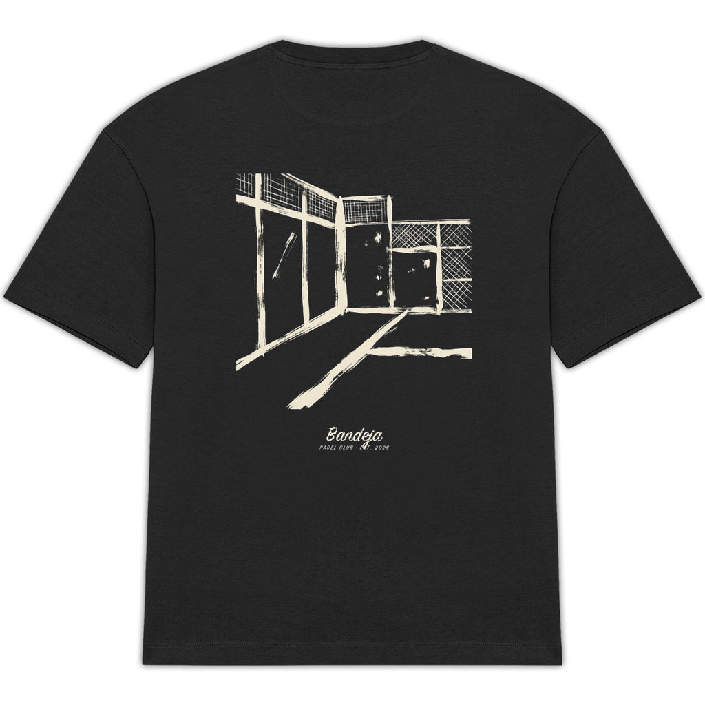 T-shirt padel oversize L'angle — Noir - dos_0