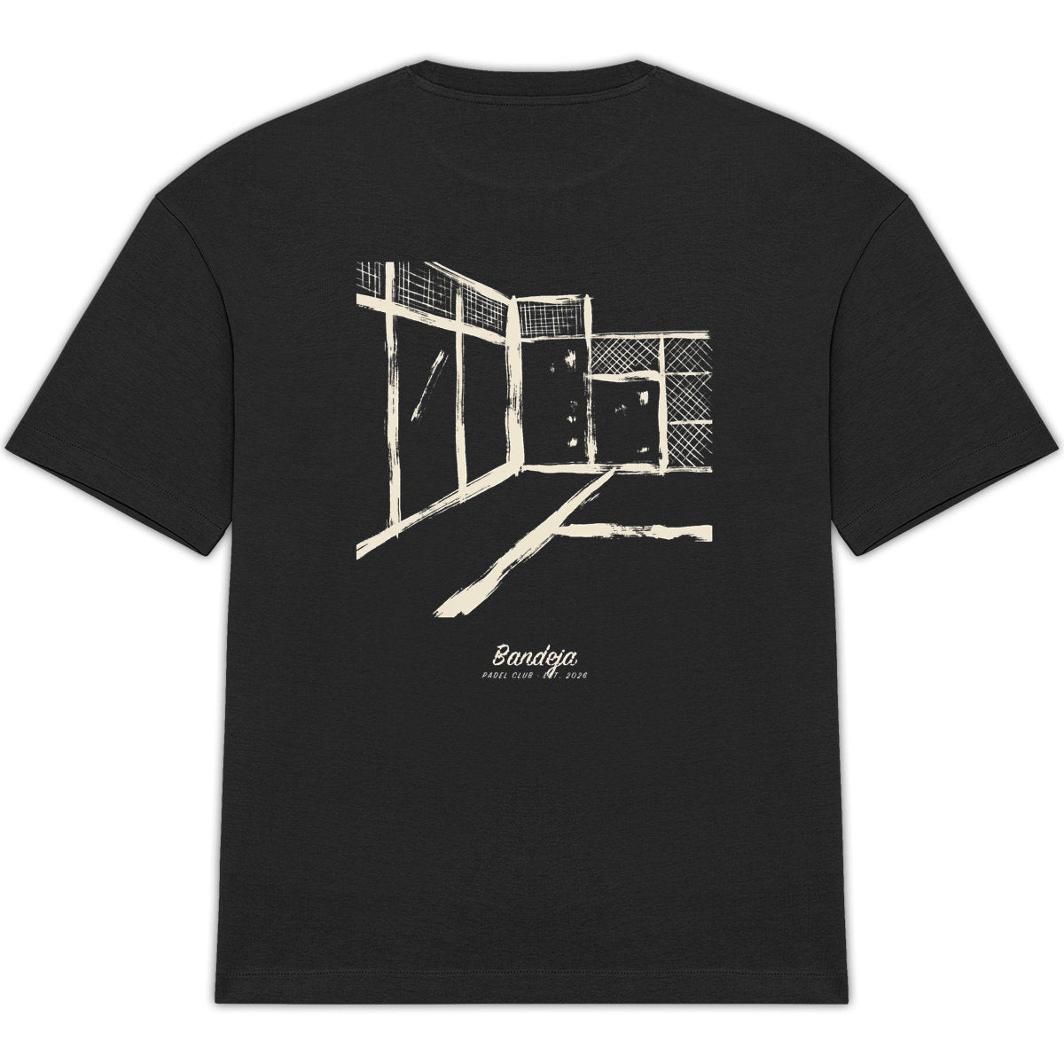 T-shirt padel oversize L'angle — Noir - dos_0