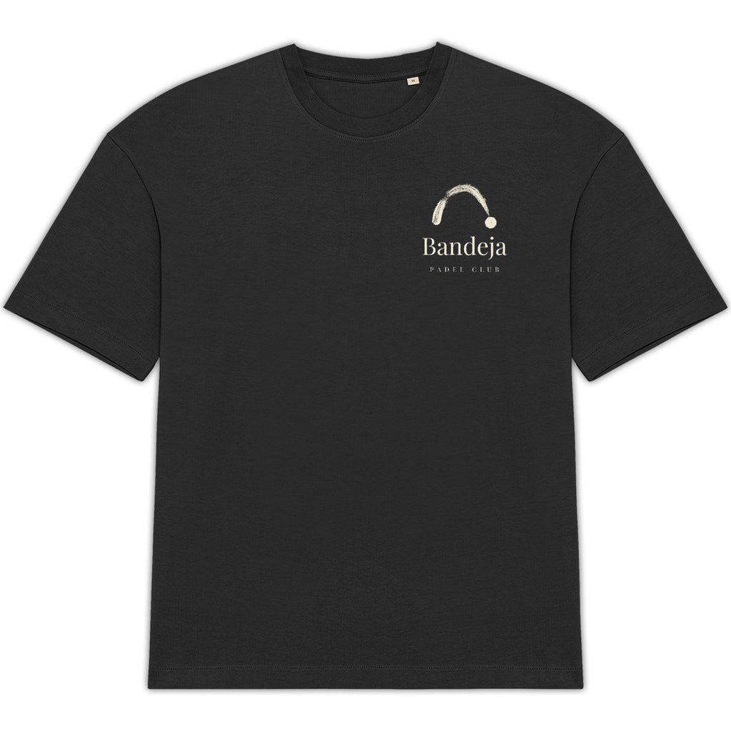 T-shirt padel oversize L'angle — Noir - face_0