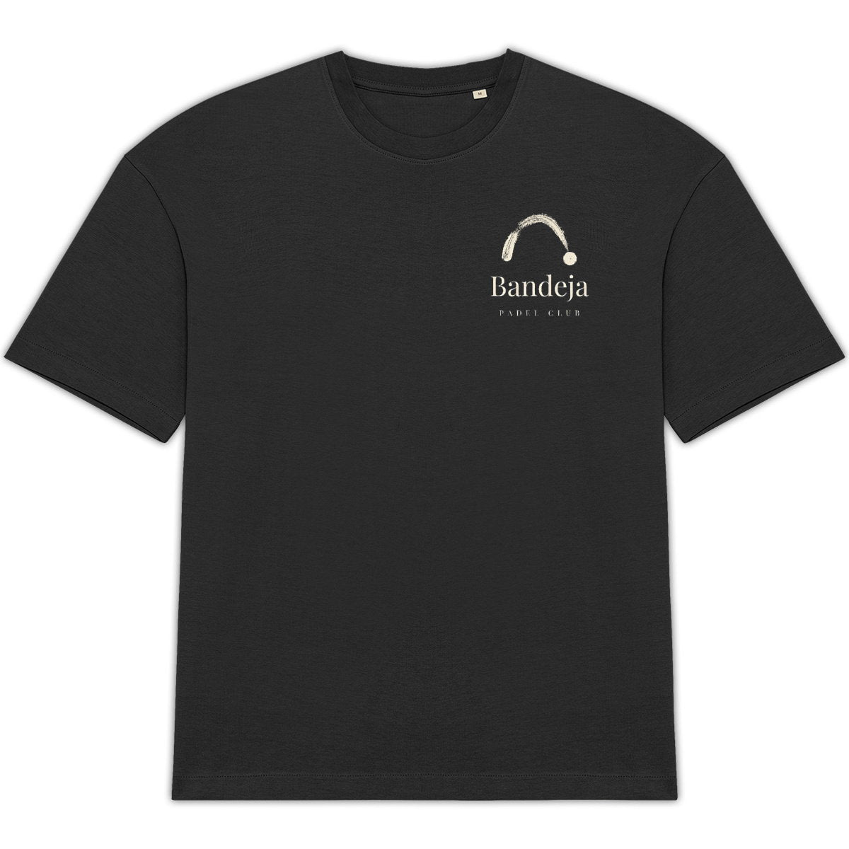 T-shirt padel oversize L'angle — Noir - face_0