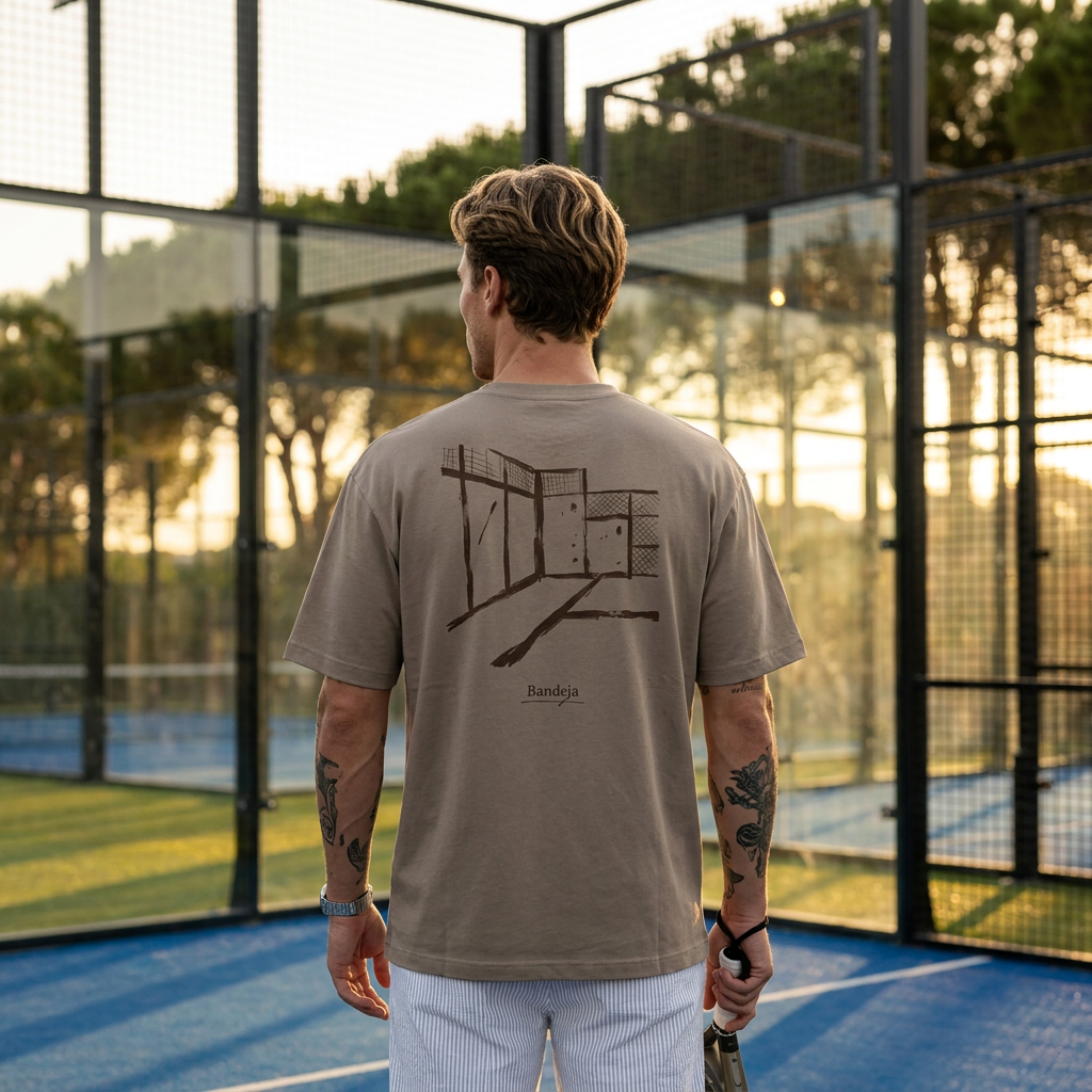 T-shirt padel oversize L'angle — Driftwood